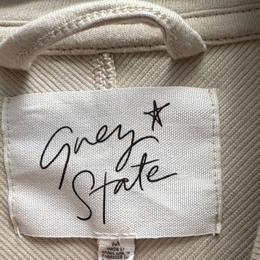 Grey State Zip Jacket Lightweight Sweatshirt Size… - image 5